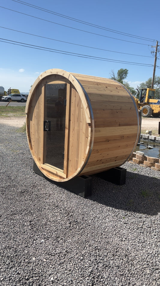 The 2 Person Blazin Barrel Sauna