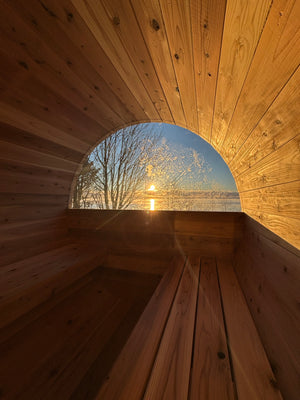72" Half-Moon Tempered Glass Window