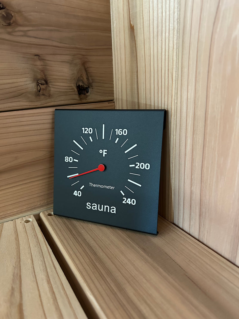 Black Sauna Thermometer